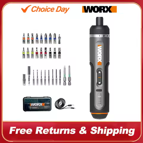 Worx 4V Mini Electrical Screwdriver Set WX242 WX240 Smart Cordless Electric Screwdrivers USB Recharg