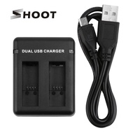 SHOOT Dual Port Slot AHDBT-501 Battery Charger For GoPro Hero 6 5 Black Camera With USB Cable For Go