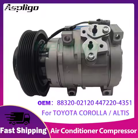 Aspligo Car AC Air Conditioning Compressor For TOYOTA COROLLA / ALTIS 88320-02120 447220-4351 Air Co