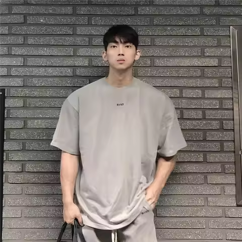 Hip Hop Oversize S-4xl Men Loose Fitness T Shirt Fashion Gym Running T-shirts Summer Gym Short Sleev