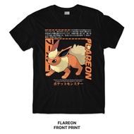 FLAREON POKÉMON EEVEE EVOLUTION Series T-Shirt  Front And Back Print Crafter Tee 4Baf