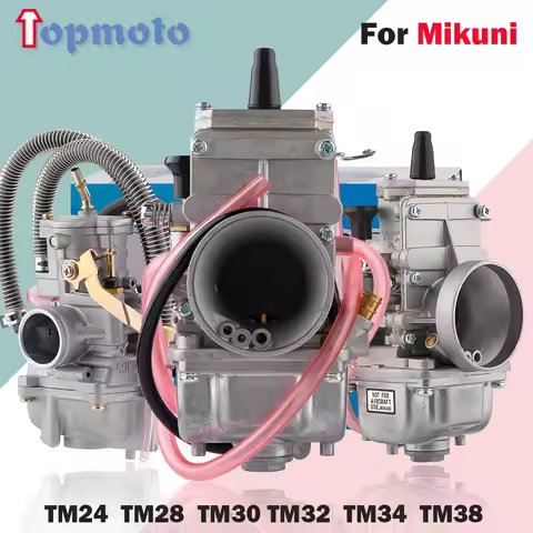 For Mikuni TM24 TM28 TM30 TM32 TM34 TM38mm Motorcycle TM Flat Slide Carburetor For Honda CR250 Kawas