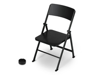 DS. DISTINCTIVE STYLE Mini Chair 1/6 Scale Furniture Doll Chair Black Tiny Folding Chair for 12 Inch