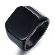 4s Grosir Solo || ( PREMIUM ) Cincin Titanium Hitam Polos Motif Pria &amp;