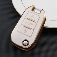 Soft TPU Car Flip Key Case Cover Shell Fob Keychain Protector For Peugeot 208 3008 308 508 408 2008 307 4008 For Citroen C4 C3 C6 CACTUS C8 Keyless Fob