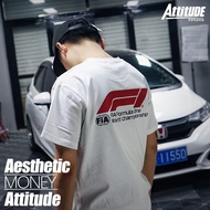 ATTITUDE F1 Racing Fans Pure Cotton Short Sleeved T-shirt