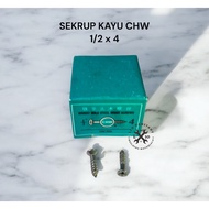 ECER L10 CHW Wood Screw + 1/ 2 Inch x 4 Wood Screw CHW 1/ 2 田 x 4