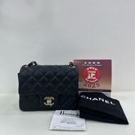 Chanel 25S mini coco 17 方胖子 黑金 羊皮 25年芯片 閒置