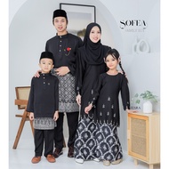 Set Family Black Hitam Kurung Sofea Kurung Moden Baju Kurung Baju Raya