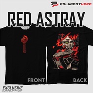 POLKADOT HERO RED ASTRAY T-SHIRT GUNDAM RED ASTRAY T-SHIRT BLACK COTTON COMBED 24S GUNDAM RED ASTRAY