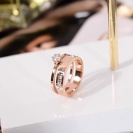 Love forever gem fashion titanium ring