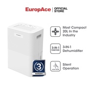 EuropAce 20L 3-in-1 Dehumidifier - EDH 3200DWH