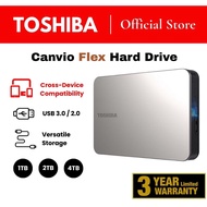 (Official Mall) Toshiba Canvio Flex USB-C Portable External Hard Drive USB 3.0 Hard Drive for Window
