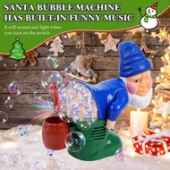 Bubble Blowing Santa Machine, Blowing Bubble Blower, Bubble Blower Machine Santa Claus Toy with Musi
