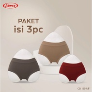 (3pc) Sorex 1259 CD | Sorex Women's Basic Midi Panties Super Stretch Colorful - Kshop