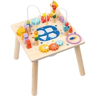 Baby Activity Table for 1 Year Old, Wooden Learning Toy