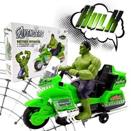 Avengers Bike Toy with Super Hero Action Figure HULK 3D Lights and Music - Bump &amp; Go Toy