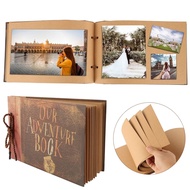 Specool® Our Adventure Book Family Vintage Photo Album DIY Vintage Kraft Paper Scrapbook Tether Loos