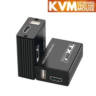 HDMI KVM Extender over Single Rj45 Cat6 Cable up to 30M HDMI USB Extender with 1 Port USB Support USB Mouse for DVR PC Monitor