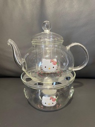 Hello Kitty 優質玻璃花茶壺連壺座