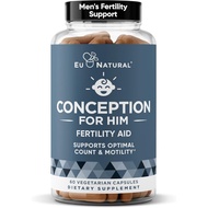 Eu Natural Conception for Him - Male Fertility Supplements with Ashwagandha, Folate & Zinc - Sperm C