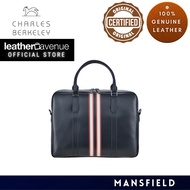 Charles Berkeley MANSFIELD Carbon Fibre Leather Briefcase Document Laptop Bag PB-22012