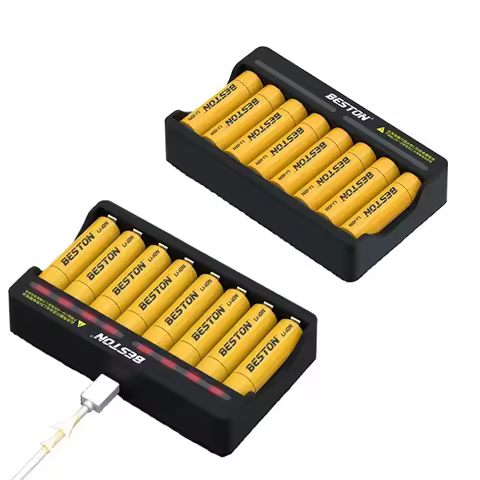 1.5v Battery Charger with LED Indicator Smart Charger Battery Charger 8 Slots for 1.5v AAA Lithium-I