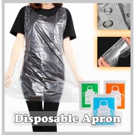 Disposable apron, Apron plastik pakai buang, Kids Adults Plastic Disposable Anti Oil Stain Cooking P