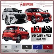 Perodua Ativa (2021-2024) V1 V2 Gear Up Bodykit GU Body Kit Front Bumper Side Skirt Rear Bumper ABS 