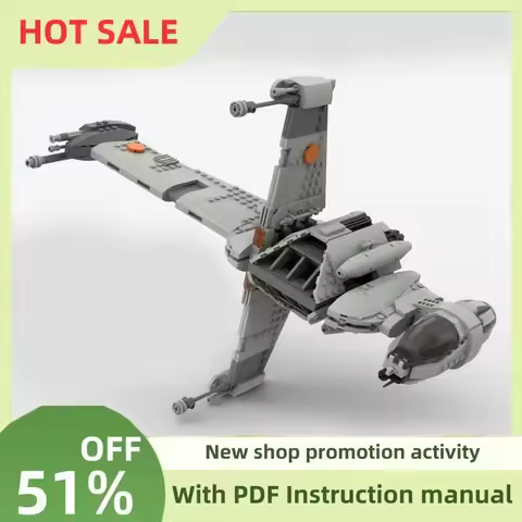 New 896Pcs Famous Star Battle Movie Moc A/sf-01 B Wing Fighter Model Diy Creative Ideas Child Toys B