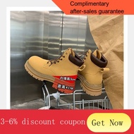 YQ59 Worker Boots Little Man Hidden Heel Platform Popular Street Style Dr. Martens Boots All-Matching Genuine Leather Br