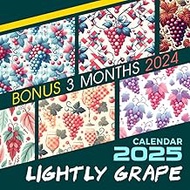 Lightly Grape Calendar 2025: 15-Month Covering Oct 2024 to Dec 2025, Bonus 3 Months 2024, with Holid