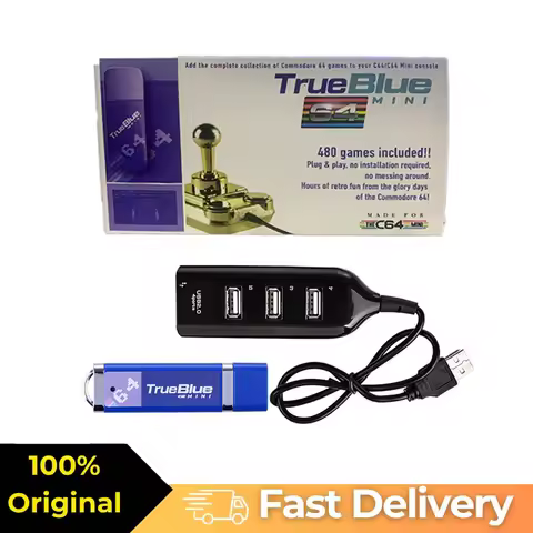 For True Blue Mini 480 games Compatible with C64 and C64 Mini consoles, plug & play, bringing back t