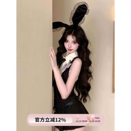 Pure Desire Black Lace Rabbit Ear Headband Halloween Sexy Abstinence cos Cute Bunny Girl Headband Dr