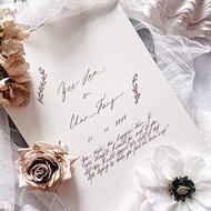 客製 結婚證書套 香檳金色 + 透明保護模 | 燙金客製名字及日期