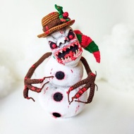 數位 可怕的雪人圣诞节万圣节玩具钩针图案pdf在英语恐怖娃娃