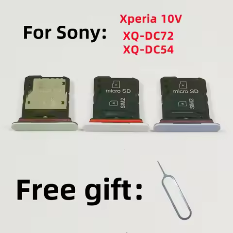 SIM Card SD Card Tray chip slot drawer Holder For Sony Xperia 10V XQ-DC72 XQ-DC54 X10V SIM Card SD c