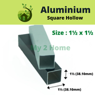 1 1/2 x 1 1/2 Aluminium Hollow Square Hollow / Bar Berongga Aluminium 长方通 -2ft/ 4ft/ 6ft/ 8ft MY2HOM