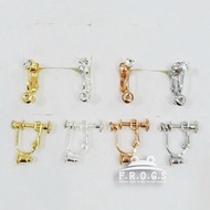 F.R.O.G.S A09101 No Pierced Ear Handy Tool Rhinestone Spiral Ear Stud Converter Earring Earring Clip