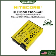 CampBoost NITECORE HLB1300 1300mAh Li-ion Rechargeable Battery Pack for Nitecore UT27, HA13 and Bubb