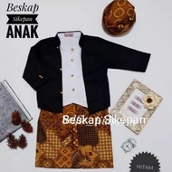 Setelan Beskap Sikepan Anak umur PAUD - TK