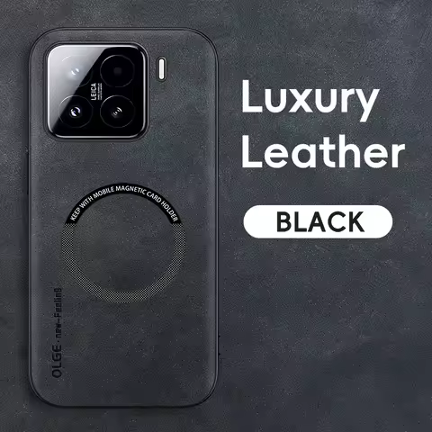 Magnetic Retro Leather Soft Case For Xiaomi 15 Pro Xiaomi15 Pro Xiaomi 17 Pro Max 5G Wireless Chargi