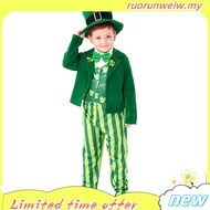 MYLITTLELASS Children Leprechaun Ireland Elf Wizard of Oz Emerald Fairy Tales Dress Up Costume 3Y-12