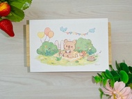 短尾矮袋鼠野餐明信片 | 人氣再販