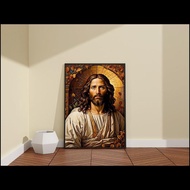 Seni Dinding Kristian Inspirasi - Cetakan Kanvas Potret Yesus Kristus Hidup | Hiasan Agama Sedia Gan