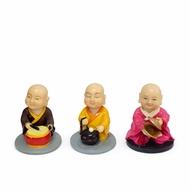 Stone statue of a monk, decorative statue, makes a meaningful gift, size 7x9 cm
