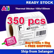 A6 THERMAL PAPER CONSIGNMENT THERMAL STICKER THERMAL LABEL 150X100MM 350pcs Thermal Roll