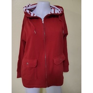 T777 (D62) S4 Bright Red Front Zip Hoodie Soft Fabric Decorated With 2 Pockets Good Quality Warm To 