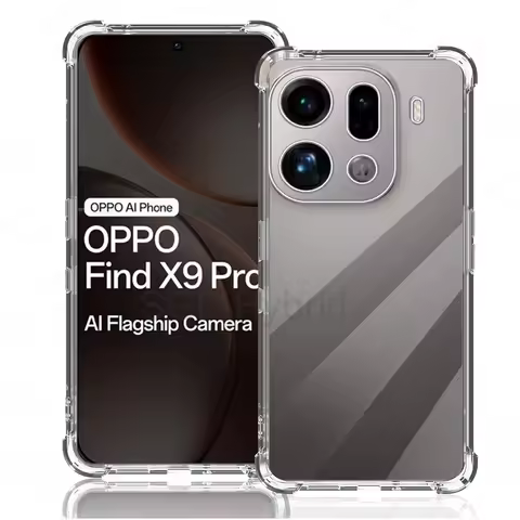 Clear Silicone Shockproof Cover Coque For OPPO Find X9 Pro Case Lens Protection Shell FindX9Pro Find