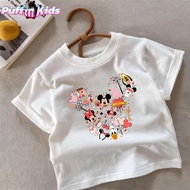Puffin Kids [Girls Tshirt]100%Cotton Summer New Mid To Large T-shirt Cartoon Style Casual Girls' Hal